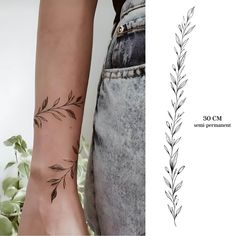 a woman's foot with a tattoo on it and an image of the plant behind her