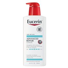 48 Hour Moisture: This Eucerin fragrance free body lotion repairs very dry skin and fights dryness at its source by providing 48 hour moisture Convenient Pump Bottle: Body lotion pump bottle makes storage easy, and makes it simple to pump and apply anytime Prevents Dryness: This Eucerin lotion for very dry skin is enriched with Ceramide-3 and Natural Moisturizing Factors to boost moisture and help prevent dryness Free Of: Eucerin Advanced Repair lotion is a paraben free body lotion, and is fragrance free, dye free, and is also lightweight, fast-absorbing and non-greasy Eucerin Lotion, Eucerin Urea Repair, Fragrance Free Body Lotion, Pump Bottle, Dye Free, Skin Care Moisturizer, Fragrance Free, Paraben Free, 16 9