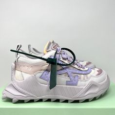 White Sneakers For Spring, White Custom Sneakers With Laces For Spring, White Custom Lace-up Sneakers For Spring, White Lace-up Custom Sneakers For Spring, Off White Virgil Abloh, Off White Virgil, Virgil Abloh, Zip Ties, Purple Fashion