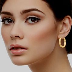 Embrace the enduring appeal of our 14K Gold 4mm Thick Classic Hoop Earrings – a must-have accessory that brings a touch of sophistication to your everyday look. Elevate your style with the timeless allure of these classic hoops.The 4mm thickness adds substance and durability to the hoops, making them a versatile and enduring addition to your jewelry collection. The warm glow of 14K gold enhances their classic charm, ensuring they remain a timeless accessory for any occasion. ✪ MATERIAL• 14K Gold Classic Huggie Earrings As Gift, Classic Round Huggie Earrings, Classic Huggie Earrings, Classic Hypoallergenic Huggie Earrings For Formal Occasions, Classic 14k Gold Hypoallergenic Hoop Earrings, Classic Earrings With Polished Finish, Classic 14k Gold Huggie Earrings, Classic Hoop Earrings As Gift, Timeless Small Hoop Earrings