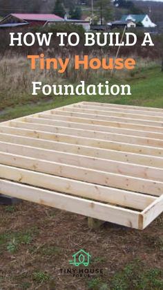 Build A Tiny House Foundation - Choosing a foundation for your tiny house is the first step, and rightfully one of the most important. Here is where you’ll need to decide if you’re going to build a mobile tiny house or one that is fixed in place. Find the full instructions here...#tinyhouseforus #tinyhouse #diy #minimalistliving #tinyhouseplans #livingtiny #tinyhosuedesign #tinyhouseideas How To Build A Tiny House Diy, Build A Tiny House On A Budget, Home Foundation Ideas, How To Build A Tiny Home On A Budget, Tiny Home Foundation, Tiny House Foundation, Diy Shed House, Diy Tiny House Under $5000, Tiny Homestead