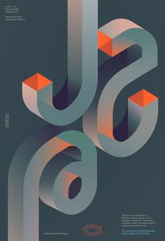 an artistic poster designed to look like the letter j and c, with different colors