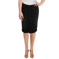 Manufacturer: Black Orchid Denim Style Type: Pencil Skirt Collection: Black Orchid Denim Sleeve Length: Material: 91% Cotton/7% Polyester/2% Spandex Fabric Type: Cotton Specialty: Denim Sku: BH4712995 Size: 26.  Gender: female.  Age Group: adult. Culottes Skirt, Short Summer Skirts, Skirt Streetwear, Short Jean Skirt, Skirt Collection, Half Skirt, Black Orchid, Womens Pencil Skirts, Denim Style