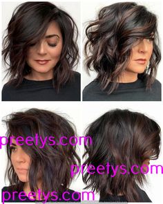 hair styles for medium length hair - brunette fall hair 2023 - hair color ideas for brunettes Shoulder Length Bob, Mom Hairstyles, Trendy Wedding Hairstyles, Dark Brown Hair, Summer Hair, Hair Color Ideas