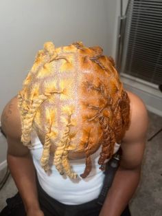 Ginger & Blonde Locs 🔥 #blackhairstyles #locstyles #menshair #locjourney Dyed Dreads Ideas, Ginger And Blonde Dreads, Ginger Blonde Locs, Ginger Locs Men, Cinnamon Locs, Honey Blonde Dreads, Frosted Tips Hair Men, Hair Inspp, Ginger And Blonde Hair