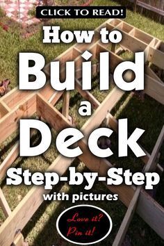 how to build a deck step - by - step with pictures click it, drill it