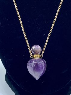 Lavender Necklace, Crystal Bottle, Streetwear Jewelry, Spiritual Necklace, Urn Necklace, Pet Ashes, Ashes Jewelry, Personal Aesthetic