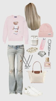 Cute Fit, Fall Fits, Winter Fits, Pink Outfits, Back To School Outfits, Outfit Inspo Fall