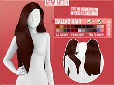 an image of a woman with long hair for the new mesh headbands ad