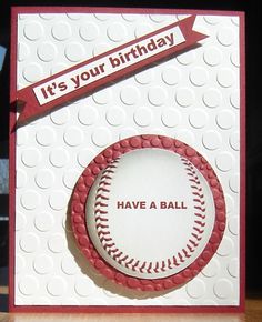 a birthday card with a baseball on it