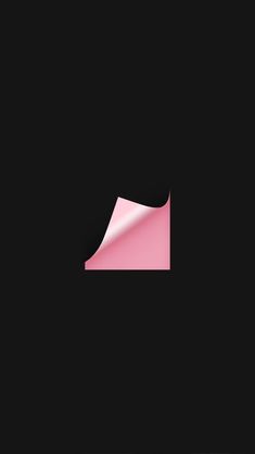 a black background with a pink curved corner