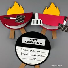 a father's day card made out of construction paper and fire extinguishers