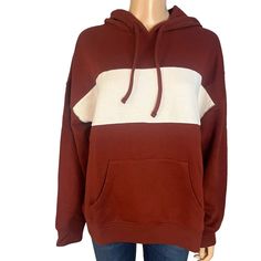 Abound Womens Hoodie Sweatshirt Rugby Stripe Color Block Pullover Medium. Size: Medium Manufacturer Color: Red Fire (Brownish Rusty Red /White) Bust: Approx 47 In Length: 25 1/4 In In Excellent Condition New With Tags. Rugby Stripe. Hooded. Kangaroo Front Pocket. Soft Lining. Loose Fit. Red Fall Sweatshirt With Kangaroo Pocket, Red Sweatshirt With Kangaroo Pocket For Fall, Red Oversized Fleece Sweatshirt, Oversized Red Fleece Sweatshirt, Red Hoodie Sweatshirt For Fall, Red Drawstring Hood Sweatshirt For Fall, Red Fall Loungewear Hoodie, Red Hoodie With Relaxed Fit For Fall, Red Relaxed Fit Hoodie For Fall