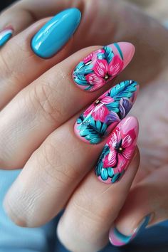 Stunning Nail Designs, French Tips, Nail Art Ideas, Purple Teal, Beach Ready, Beach Inspired, Summer Beauty, Perfect Nails