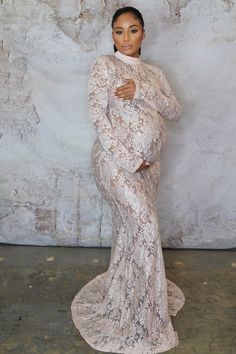 Pregnancy Photo Nude Lace Maternity Dress, Black Baby Shower Dress For Mom, Feather Maternity Shoot, Long Sleeve Baby Shower Dress, White Maternity Dress Photo Shoots, Maternity Shoot Fall, Beige Maternity Dress, Pregnancy Wedding Dress, Maternity Shoot Outfit Ideas