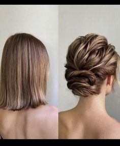 Wedding Upstyles Medium Length, Updo Shoulder Length Hair Wedding, Bridal Updo For Shoulder Length Hair, Shoulder Length Wedding Updo, Upstyle For Shoulder Length Hair, Wedding Updo Shoulder Length Hair, Upstyles For Shoulder Length Hair, Short Hair Bride Updo, Bridesmaid Hair For Shoulder Length Hair