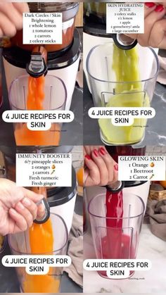 the steps to make juice in a blender with instructions on how to use it