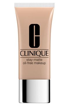 Clinique Stay Matte is a great choice for oily skin.  I have very fair skin with dark hair & use color Ivory 6.  Can be applied with brush or with fingers.  I use fingers.  As you apply it, it will work around until you get it the way you want it, gives full coverage then sets for the day.  No primer needed.  No powder needed.  One step foundation. Matte Make Up, Clinique Foundation, Clinique Cosmetics, Make Up Foundation, Foundation For Oily Skin, Oil Free Foundation, Oil Free Makeup, Oil Skin, Matte Makeup