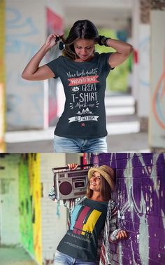 Female Edition Psd T-shirt Mockups Casual Girl