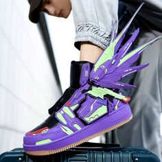 Free shipping in the US and worldwide. Elevate your sneaker game with the Gundam High-top Unisex Sneakers With Wings , a perfect fusion of style and functionality inspired by anime Gundam aesthetics. High-Quality Material: Crafted from premium materials, these sneakers offer durability and long-lasting wear. Unique Gundam Design: Inspired by anime Gundam, the sneakers feature removable Velcro parts and wings, allowing for customization. Eye-Catching Colors: Available in red, purple, and blue, these sneakers make a bold statement and complement a variety of styles. Lightweight Construction: Designed for comfort, the sneakers are lightweight, making them suitable for all-day wear. Versatile Aesthetic Appeal: Perfect for animecore Y2K, techwear, urbancore, and cyberpunk styles, these sneakers Men Shoes Sneakers, Mesh Pattern, Limited Edition Shoes, Wing Shoes, Casual Trainers, Basic Fits, Breathable Shoes, Sports Footwear, Mens Casual