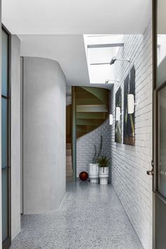 A modern light-filled entryway.