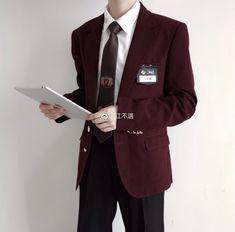 Men Uniform School, Korean School Uniform Men, School Uniform Outfits Men, School Uniform Outfits Boys, Uniform Outfits Men, Male School Uniform, School Uniform Men, School Aesthetic Outfits, Boy School Uniform