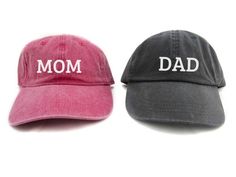 mom hat - dad hat - mama hat - gifts for her - gifts for him - new parents - pregnancy announcement Father's Day Dad Hat Gift, Cotton Dad Hat With Curved Bill As Gift, Cotton Dad Hat As Gift, Adjustable Curved Brim Dad Hat As Gift, Black Hats For Mother's Day Gift, Cotton Hats With Letter Print For Gift, Cotton Hats With Letter Print As Gift, Cotton Dad Hat With Letter Print As Gift, Black Hat For Mother's Day Gift