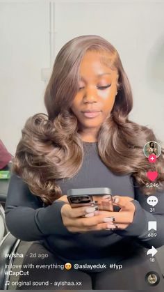 Brown Wigs Black Women Side Part, Chocolate Brown Side Part Wig, Sew In Birthday Hairstyles, Chocolate Brown Outfit Black Women, Brown Sew In Black Women, Brown Quick Weave Black Women, Chocolate Brown Wig Install, Color 30 Sew In, Side Part Colored Wig