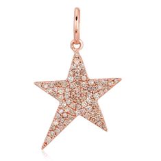 Rose Gold Diamond Star Pendant-14 kt Gold-Monisha melwani jewelry Diamond Star, Rose Yellow, Rose Gold Diamonds, Star Pendant, Star Charms, Gold Details, Gold Diamond, Rush, Solid Gold