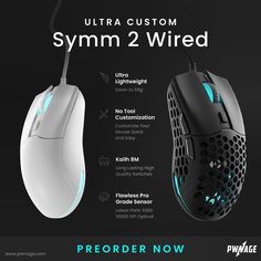 an image of a computer mouse with the text, ultra custom sym 2 wired