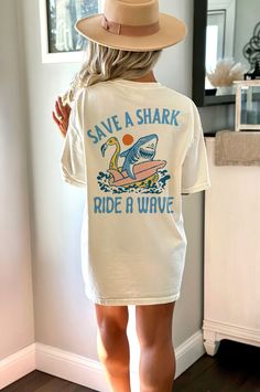 ✺ SAVE THE SHARKS GRAPHIC TEE ✺      * Q U I C K F A C T S * This design is a unique, one-of-a-kind awesome illustration that has been created in house. ✺ 100% Cotton (fiber content may vary for different colors) ✺ Classic fit ✺ Sizing is unisex so runs like men's, though not overly large ✺ Most women find their typical size works best, since they are meant to fit a touch loose Please note that COLOURS MAY APPEAR DIFFERENT on different digital screens and may not be a true representation of the Salted Granola Girl, Granola Girl Outfits, Salted Granola, Save The Sharks, Ocean Shirt, Shark Shirt, Coconut Girl, Ocean Inspired, Granola Girl