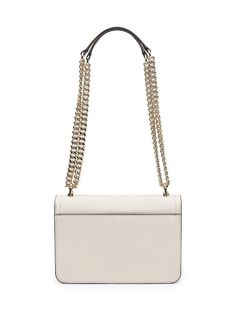 Dimensions: Width: 23cm, Height: 16cm, Depth: 7cm, Strap: 54.5cm, Handle: 31cm 100% Leather Made in China Designer Model Number: 30S2L7HL3L Designer Colour: 289 Michael Kors Rectangular Shoulder Bag With Chain Strap, Classic Michael Kors Shoulder Bag With Adjustable Strap, Chic Michael Kors Shoulder Bag With Chain Strap, Michael Kors White Shoulder Bag With Chain Strap, Michael Kors Formal Shoulder Bag With Metal Hardware, Michael Kors Crossbody Bag With Chain Strap, Formal Michael Kors Shoulder Bag With Metal Hardware, Rectangular Michael Kors Evening Shoulder Bag, Michael Kors Beige Evening Bag