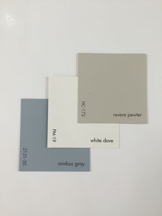 three different shades of gray and white paint