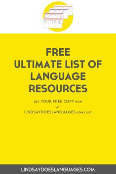 the free ultimate list of language resources