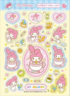 an image of hello kitty sticker sheet