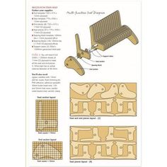 the diagram shows different parts of a bench and how it is made out of wood