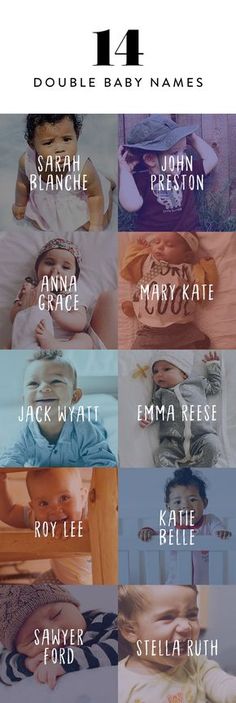 the names of baby names in different colors and sizes, including one for each child's name