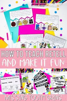 a collage of pictures with the words how to teach retail and make it fun