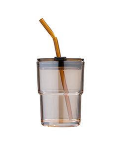 two toothbrushes in a glass on a white background