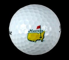 a golf ball with the masters logo on it