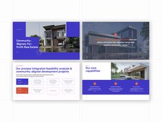 three page brochure design for a real estate