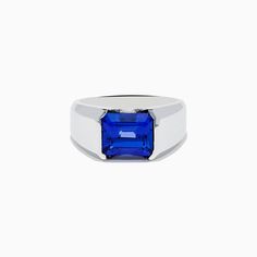 Effy Men's 14K White Gold Tanzanite and Diamond Ring Tanzanite And Diamond Ring, Tanzanite Diamond Ring, Tanzanite Ring, Effy Jewelry, Diamond Ring, White Gold, Ring, Gold, White