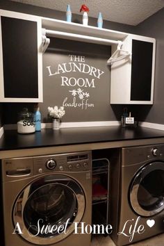 the laundry room is clean and ready for us to use