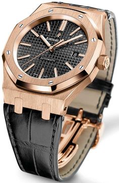 Audemars Piguet Royal Oak pink gold ref: 15400OR.OO.D002CR.01 Leather Watches For Men, Audemars Piguet Diver, Audemars Piguet Royal Oak, Best Gifts For Men, Stylish Watches, Classic Watches