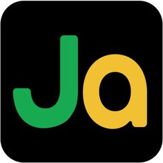 the letter j is green and yellow