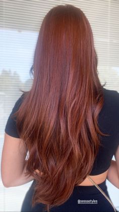 Dark Copper Red Hair Color Curly, From Dark Brown To Red Hair, Dark Copper Hair Tan Skin, Hair Color Ideas Red Orange, Single Process Red Hair Color, Copper Hair Red Undertone, Deep Copper Red Hair Color, Red Hair From Brown, Level 5 Red Hair Color