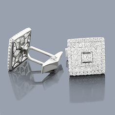 18K Round & Princess Diamond Designer Cufflinks 4.59ct Gia Certified Luxury Diamond Earrings For Formal Occasions, Luxury Formal Diamond Earrings With Brilliant Cut, Luxury Diamond Earrings With Brilliant Cut For Formal Events, Luxury Diamond Earrings With Brilliant Cut For Formal Occasions, Formal Luxury Diamond Earrings With Vvs Clarity, Luxury Diamond Earrings With Vvs Clarity For Formal Events, Formal Diamond Earrings With Pave Setting, Luxury Diamond Earrings For Formal Occasions, Designer White Gold Diamond Earrings For Formal Events