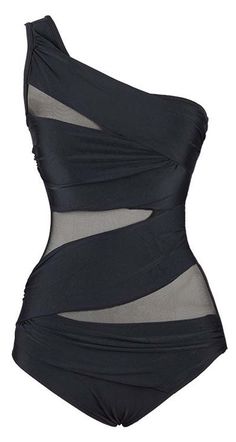 Sleeve Swimsuit, Side Business, Black One Piece Swimsuit, Mesh Netting, Costume Intero, Black One Piece, Swim Suits, Cute Swimsuits, Swim Wear