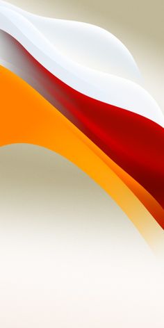 an orange, white and red abstract background with wavy lines on the bottom right corner