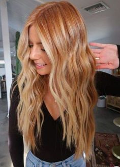 Fun Things To Do With Blonde Hair, Medium Balayage, Balayage Copper, Balayage Honey, Aesthetic Blonde, Copper Balayage